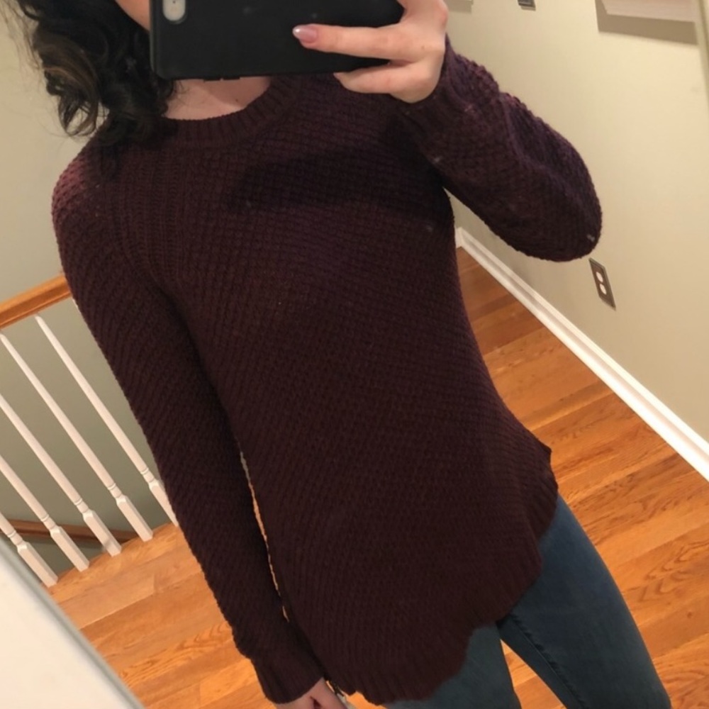 H&M Knit Burgundy Sweater